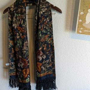 Basha Silk Fall-Themed Scarf